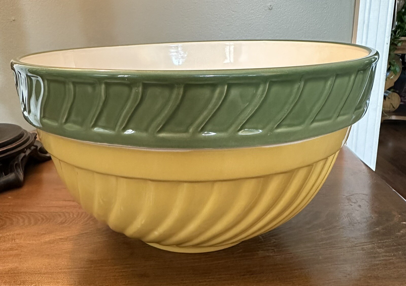 Vintage Over and Back YELLOW WARE Yellow And Green Large Mixing Bowl eBay