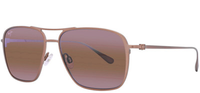 MAUI JIM BEACHES 541-19A Satin Brown With Maui Rose Red Polarized Sunglasses NEW