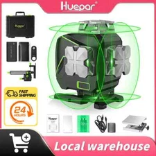 16 Lines 4D Cross Line Laser Level with LCD Screen Bluetooth & Remote Contr