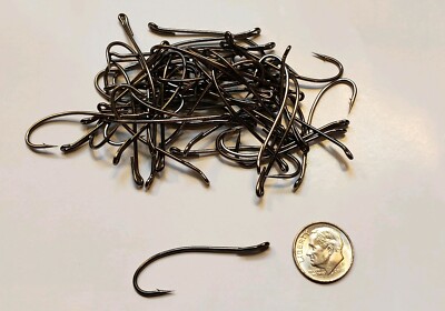 High Carbon Steel Fly Hooks Fly Tying Hooks 200R Bronze - For Salmon,  Steelhead, Trout (25, 50, Or 100 Pack) Silver Fish Hook