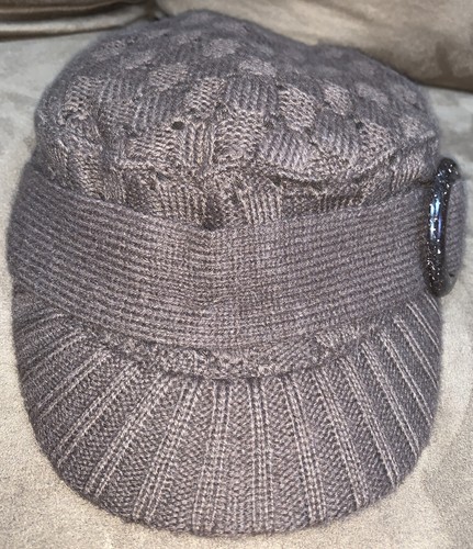 GIRLS LIMITED TOO CAP SIZE M/L BROWN KNIT SUPER TRENDY CUTE!! - Picture 3 of 6