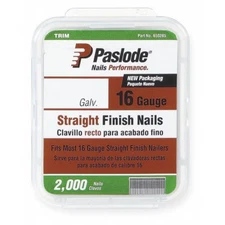 Paslode 650285 Collated Finishing Nail, 2 In L, 16 Ga, Zinc Galvanized, 2000 Pk