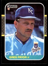 Greg Pryor 1987 Donruss #378 Royals MLB READ FREE SHIPPING AutographDen