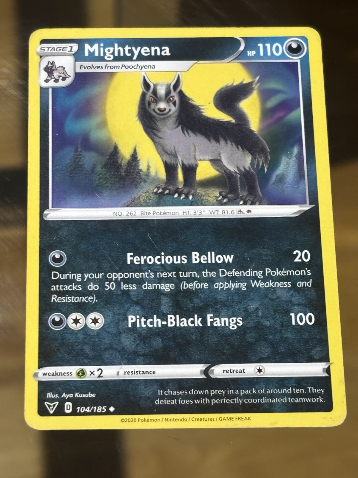 Mightyena - 104/185 - Uncommon Pokemon Card