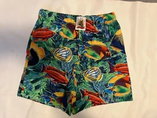 VTG Yo Wear Max Boxxer Kids Unisex Shorts Seafish Pastel 100% Cotton USA S (6-8)