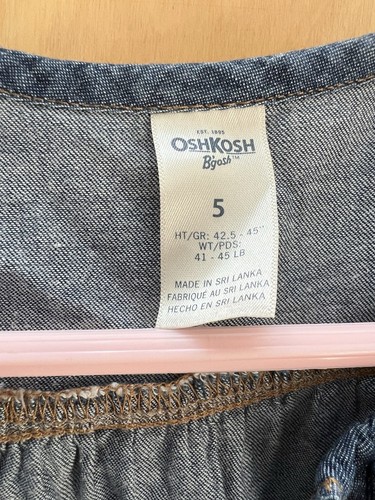 OshKosh. Denim Dress Age 5. With Belt - Picture 3 of 4