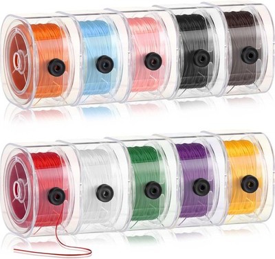 Multi-Color Bead Thread - 10 Rolls for Crafting & DIY Jewelry Creation