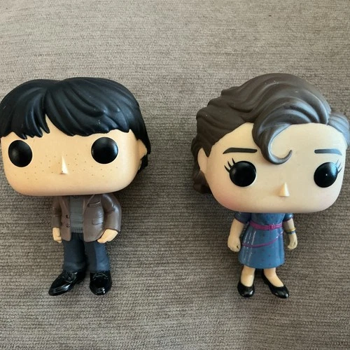 Lot of 2 Stranger Things Funko Pops Vinyl Eleven #717 & Mike #729 Snowball Dance