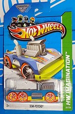 Hot Wheels 2013 Future Fleet Series #58 Semi-Psycho Blue w/ OH5SPs