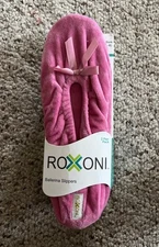 Roxoni Women's Terry Classic Cotton & Velour Ballerina Slippers 2-Pack Sz. 7.5-8