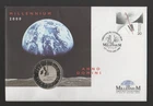 GB 1999 philatelic numismatic FDC with millennium 5 pound coin