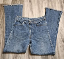 Vintage 1978 Levis 646 0217 Orange Tab Bell Bottom Flare Jeans 7Belt Loops 30x30