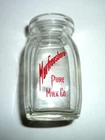 vintage "Murfreesboro Pure Milk Co." Personal Creamer glass milk bottle