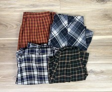2000s Vintage And Modern Plaid Mini Midi Skort Skirt Reseller Bundle Lot Of 4