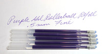 5 Replacement Refills for Pentel EnerGel 0.5mm Rollerball Gel Ink FINE, PURPLE