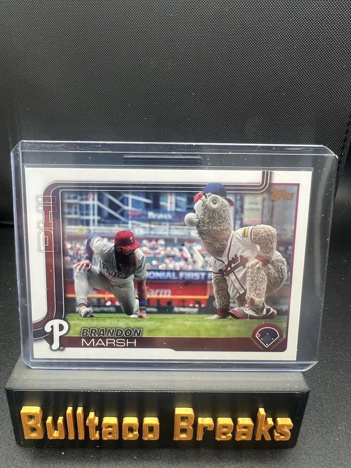 2025 Topps Series 1 Brandon Marsh #233 Golden Mirror SSP Image Variation Blooper