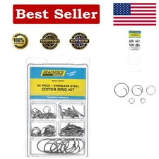 Stainless Steel Cotter Ring Kit - 66 Pieces for Marine Enthusiasts