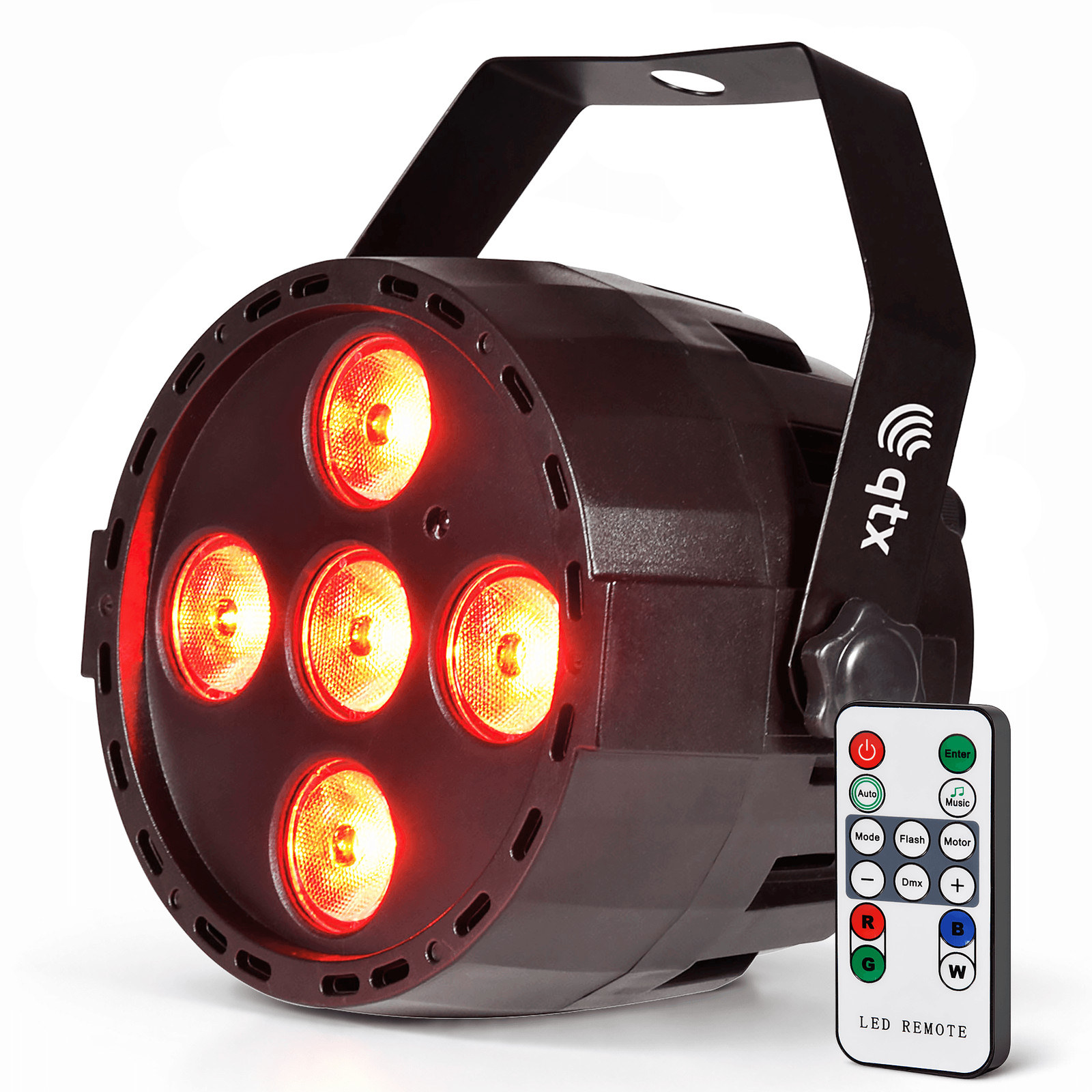 QTX PAR-20 Mini 20W LED PAR Can DMX Light DJ Stage inc Remote