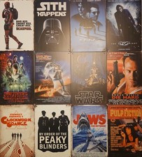 Retro Metal Film TV Plaque Tin Sign Movie Poster 20x30cm 13 To Choose From