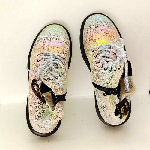 Dr. Martens Damen Pascal schillernde Leder hohe Kampfstiefel - Gr. 5 - Bild 5 von 7