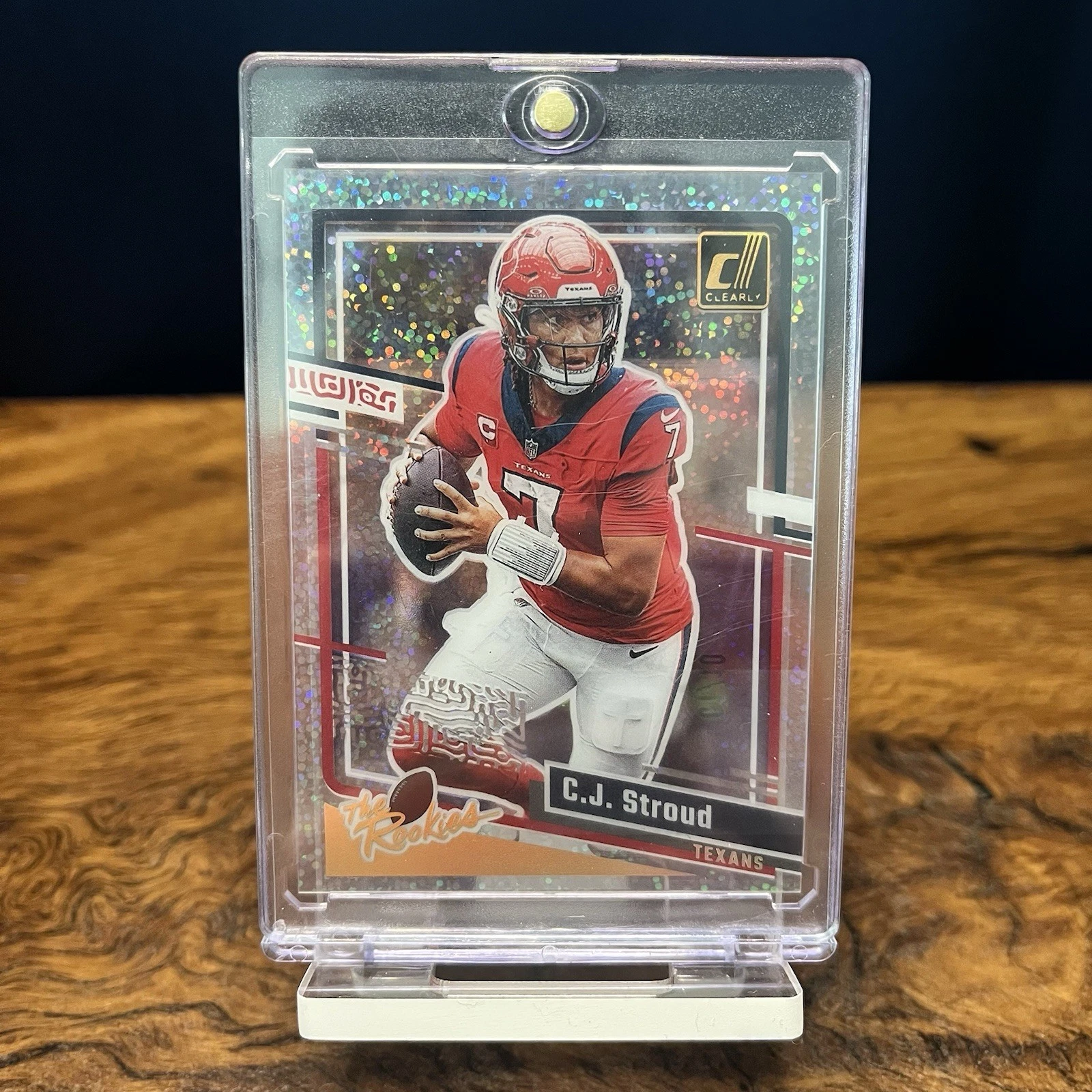 CJ Stroud Panini Clearly Donruss Clearly My House #12 Holo Gold