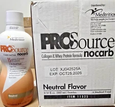 ProSource NoCarb Oral Supplement Neutral Flavor 30 oz Bottle 4 Ct