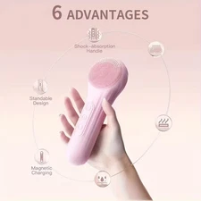Popular Facial Cleansing Device Waterproof Silicone Face Wash Brush Ultrasonic