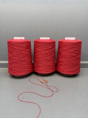 450G 2/36NM 50% KASCHMIR 50% SEIDE BLUTROT LACEWEIGHT PRODUZIERT IN ITALIEN RUBIN