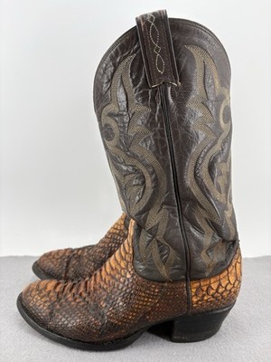 VTG Tony Lama Exotic Python Snakeskin Men display picture 2