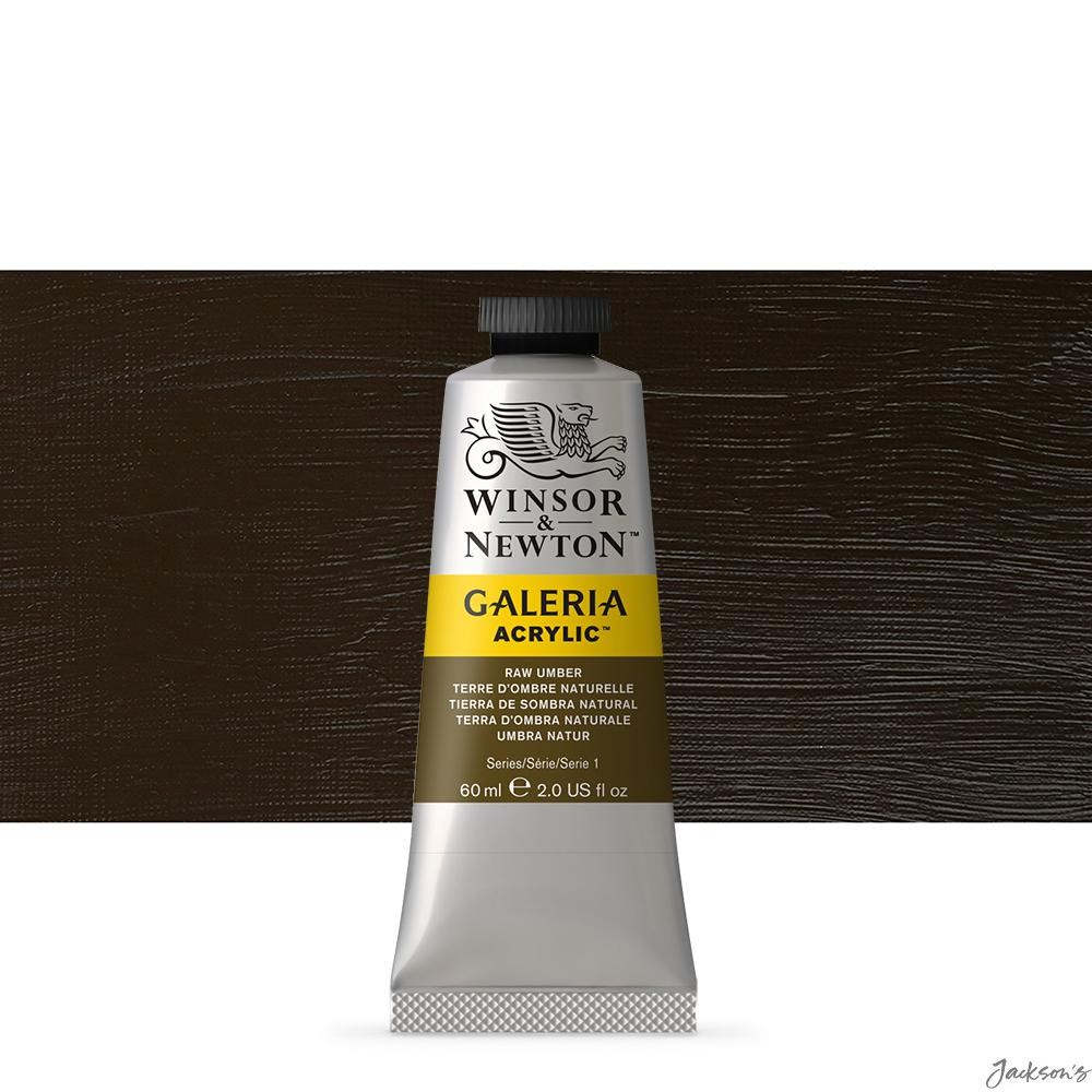 Winsor & Newton Galeria Acrylic Paint Tube 60ml Raw Umber For Artists