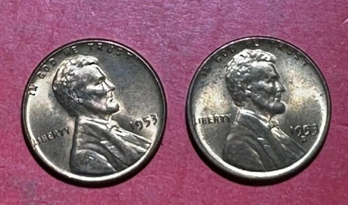 1953 & 1953D US Choice to GEM Uncirculated LINCOLN Cent! "FULL RED"! Set of 2!
