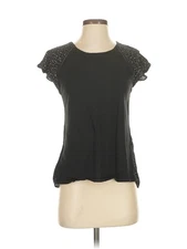Ann Taylor LOFT Women Black Short Sleeve Top XS