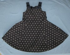 Gymboree Bon Voyage Allover Heart Dress Twirl Bows Blue White Girls 5 VGUC