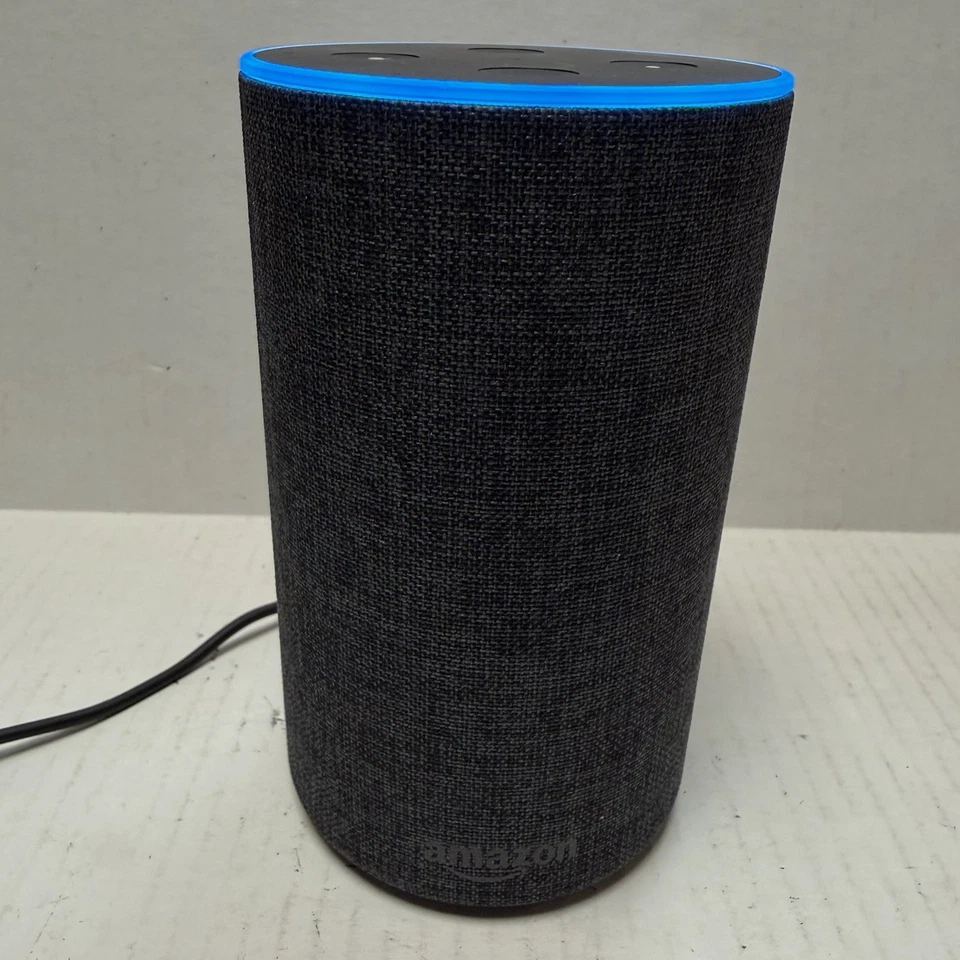 Altavoz inteligente Amazon Echo (2ª generación) con Alexa, tela carbón FUNCIONA Foto 2 de 4