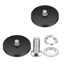Rubber Coated 40lbs 2.6in Mounting Neodymium Magnets Base Anti-Scratch 2pcs M6