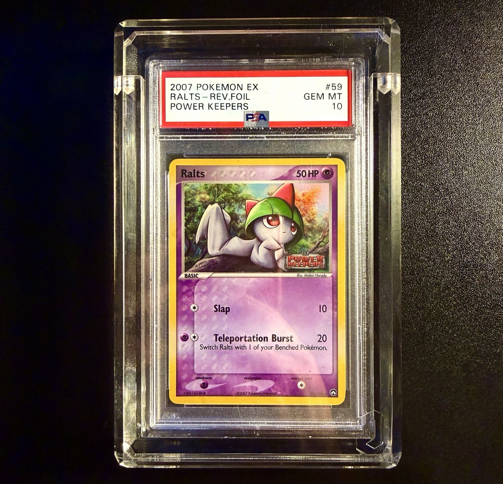 [POP 4] Pokemon 2007 EX Power Keepers Ralts Reverse Holo 59 PSA 10