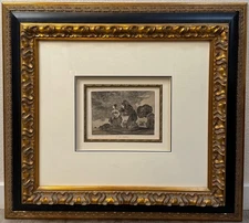 Goya Etching “Y Esto Tambien” —Early 20th Century Framed