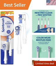 2-Pack PRO WHITEN Replacement Toothbrush Heads - Fast  Effective Plaque Removal