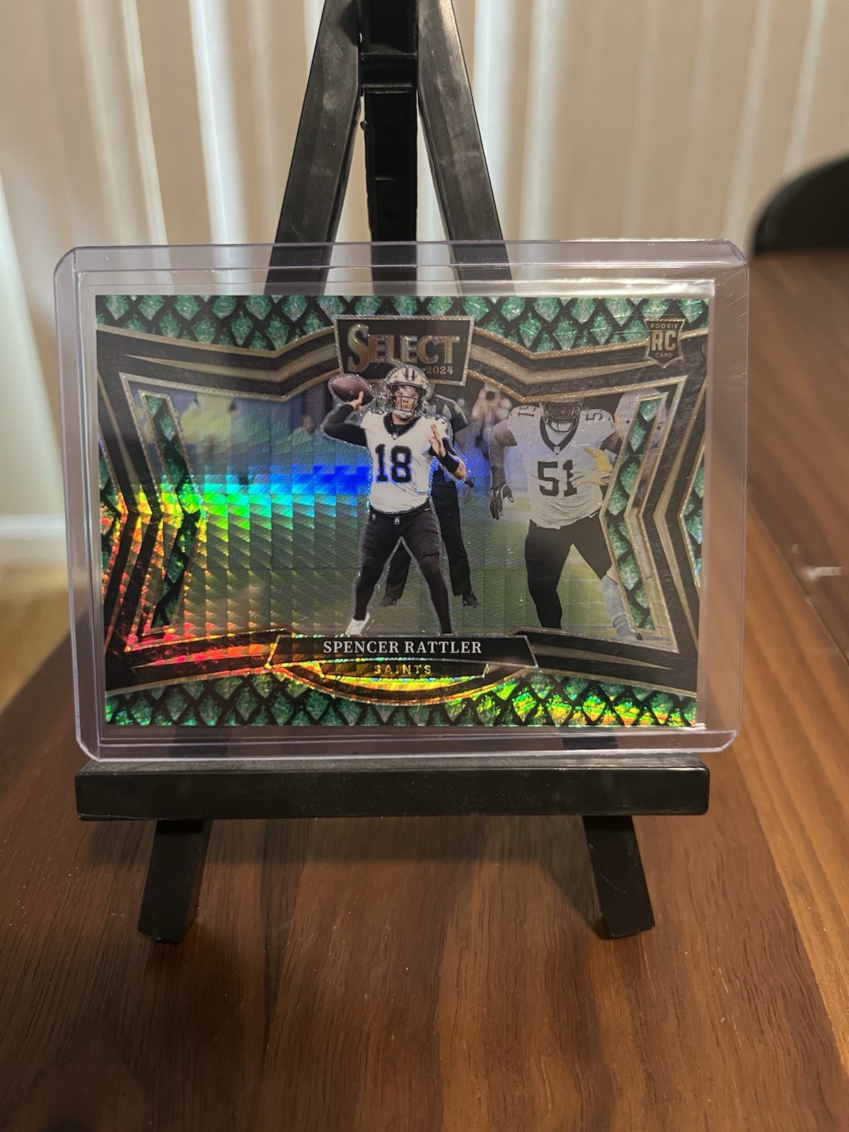 2024 Panini Select -Field Level Spencer Rattler #493 Dragon Scale Prizm /70 (RC)