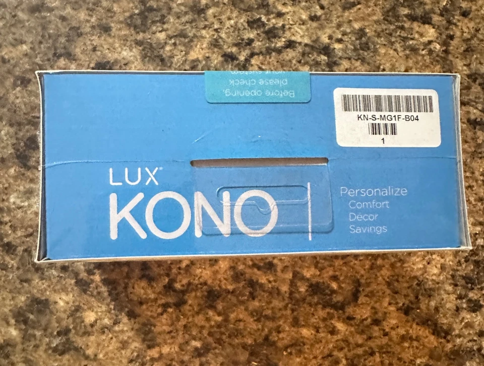 Lux Kono Smart Wi-Fi Thermostat w/Black Stainless Steel Faceplate KN-S-MG1-B04 - Image 3 of 4