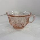 1930’s Sharon Cabbage Rose Pink Depression Glass Cup Federal Glass 1935-1939