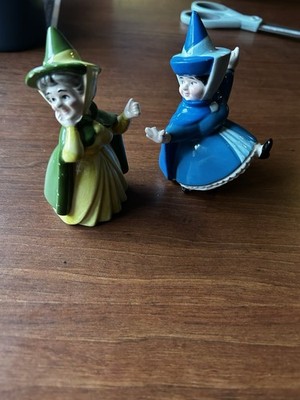 Vintage Disney s Sleeping Beauty Schmid Ceramic Figurines 1988 Fairy Godmother s