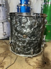 Slingerland 16x16 Black Diamond Pearl Floor Tom - 1960s