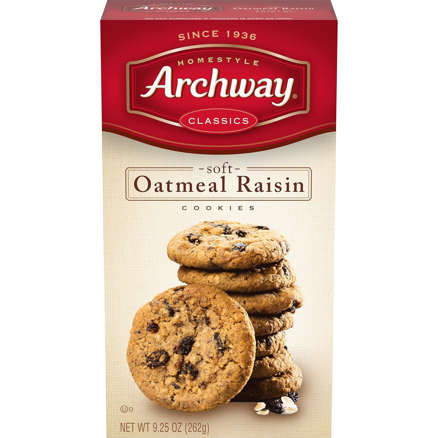 Archway Cookies, Classic Soft Oatmeal Raisin 9.25 Ounce (Pack of 1) 