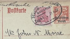 Impero Infla Cartolina Posta Ferroviaria 1922 - Stampa negli Stati Uniti