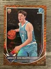 2025-26 Topps Bowman Chrome Kon Knueppel RC Orange Reptilian Refractor SSP /25