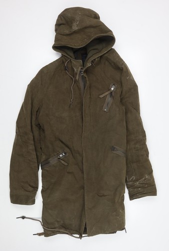 AllSaints Parka Jacke Herren grün mit Kapuze L
