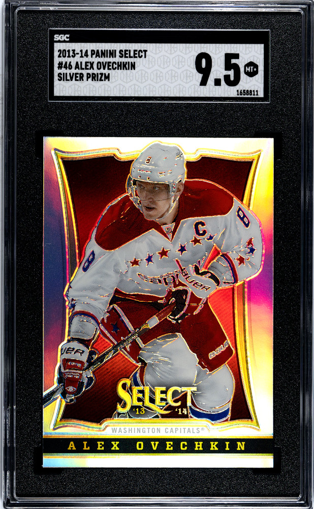 2013 Panini Select Alex Ovechkin #46 Silver Prizm Washington Capitals SGC 9.5