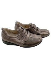 Waldläufer Ortho Tritt Damen Slipper Leder Klettverschluss Komfort Braun 39