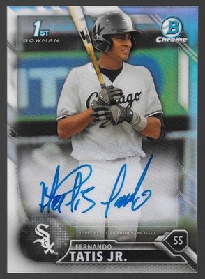 2016 Bowman Chrome Fernando Tatis Jr. Prospects Auto Refractor #/499 White Sox